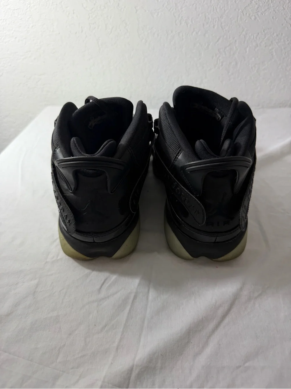AIR JORDAN 6 RINGS 3 Black Patent Leather High-Top Sneakers with Icy Sole